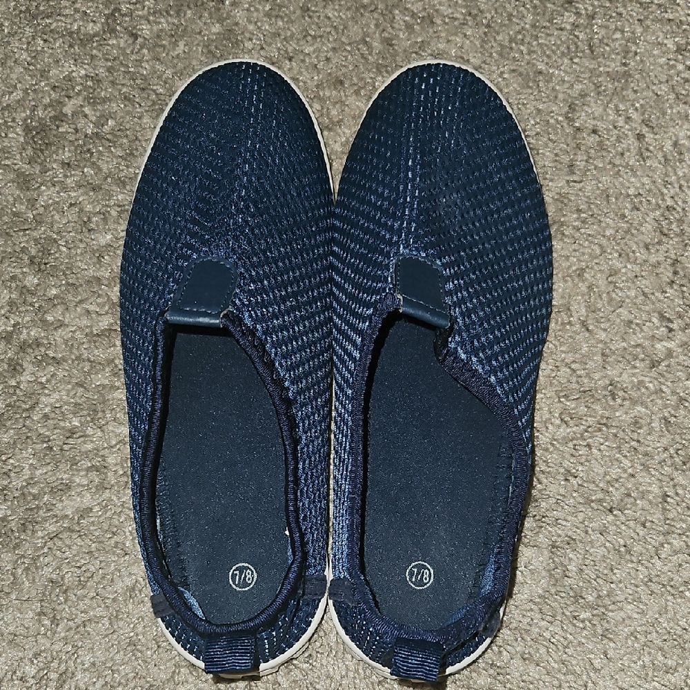 Navy Blue Slip-On Shoes